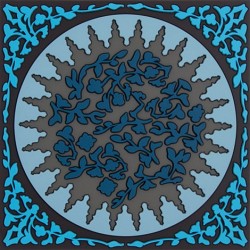 Dessous de plat en silicone "Mosaic Blue"