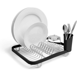 Egouttoir à vaisselle plat inox/noir UMBRA