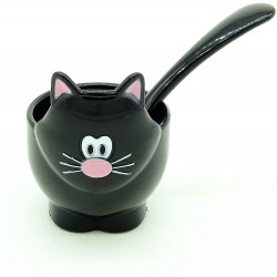 Coquetier Chat Noir "Meow" avec cuillère JOIE